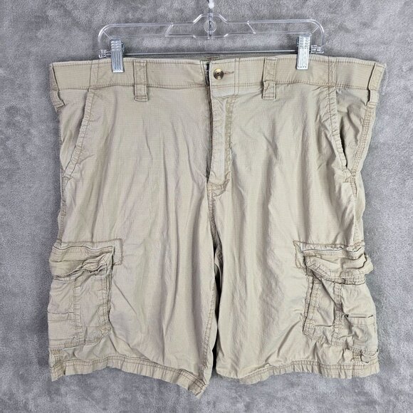 Mens Urban Pipeline Tan Cargo Shorts Cotton Blend Stretch 11" Inseam Size 40 - Picture 2 of 10